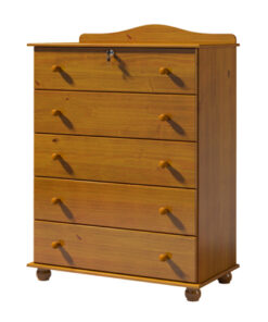 Alternative view of 5 Drawer Tall Boy Chest of Drawers - 2701