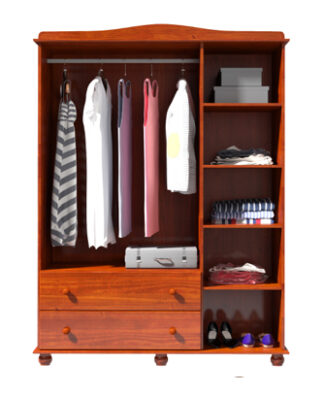 3 Door Solid Wood Wardrobe - 2703