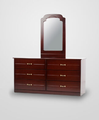 6 Drawer Dresser - mahogany colour
