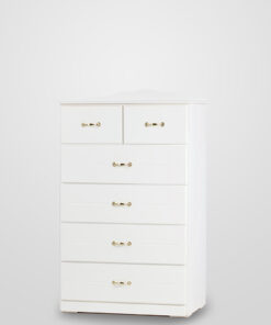 Tall Boy Chest of Drawers - white colour