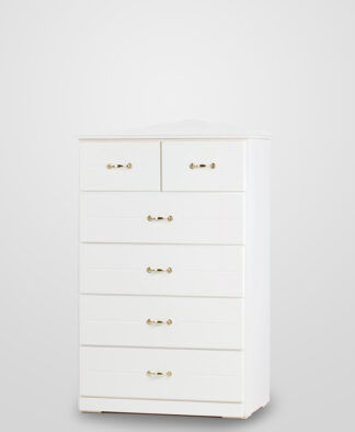 Tall Boy Chest of Drawers - white colour