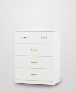 5 Drawer Chest of Drawers - white