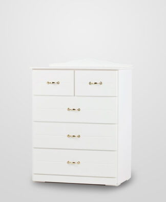 5 Drawer Chest of Drawers - white