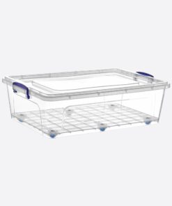 30158 40 lt Clear Box with Wheels